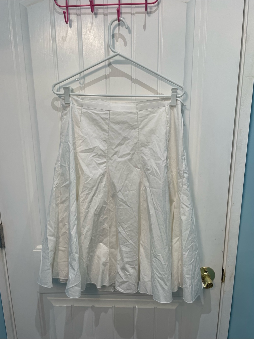 Plus size vintage Women's A-Line White Flared Skirt
